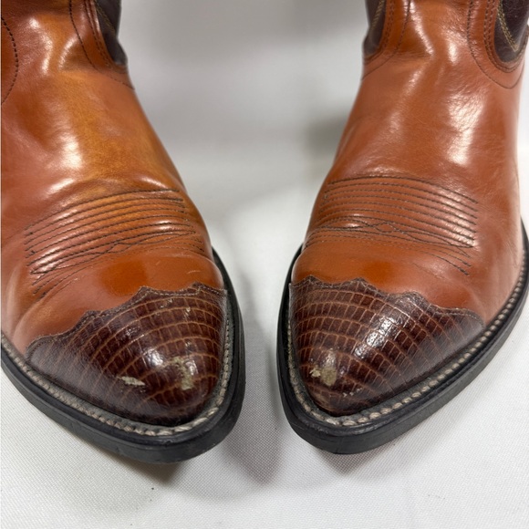 ACME Vintage Western Cowboy Boots Leather Lizard Toe Women’s 8.5 - Picture 4 of 16